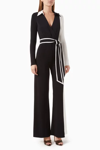 Melinda Belted Jumpsuit in Jersey