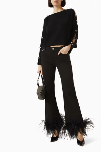 Shakita Rhinestone Sweater in Wool