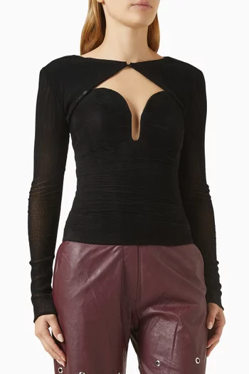 Jiji Corset Top with Bolero in Stretch Velvet