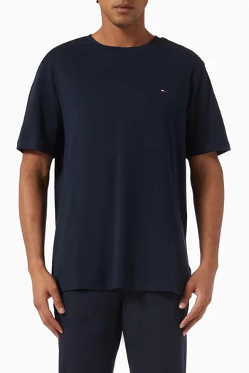 Logo-embroidered T-shirt in Interlock Cotton