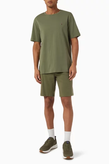 Flag Embroidery T-shirt in Cotton