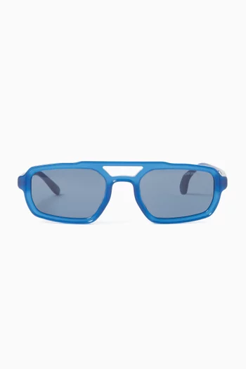 Irregular Rectangle Sunglasses in Acetate
