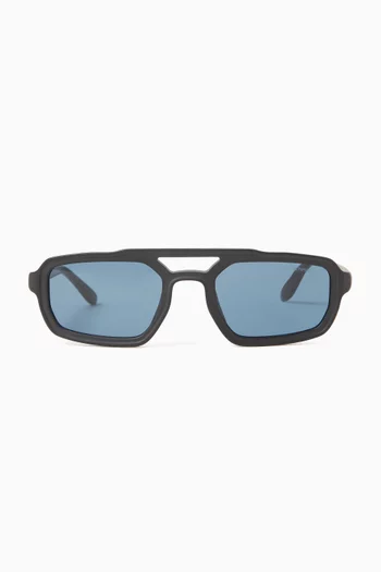 Irregular Rectangle Sunglasses in Acetate
