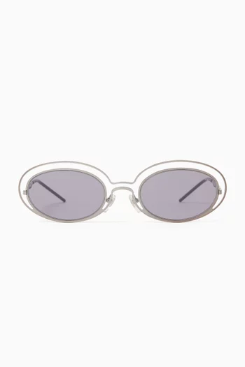 Oval Sunglasses in Metal