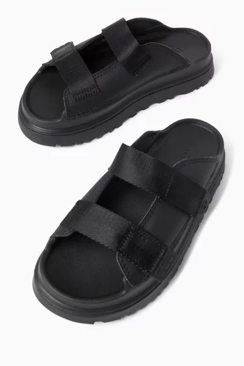 Golden Glow Slide Sandals in Textile & TPU