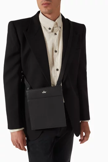 Award Slim Messenger Bag in Italian Leather