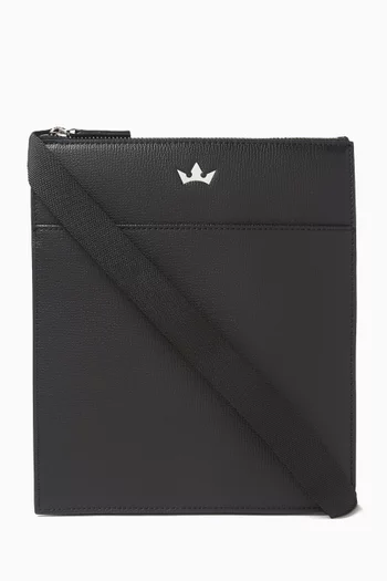 Award Slim Messenger Bag in Italian Leather