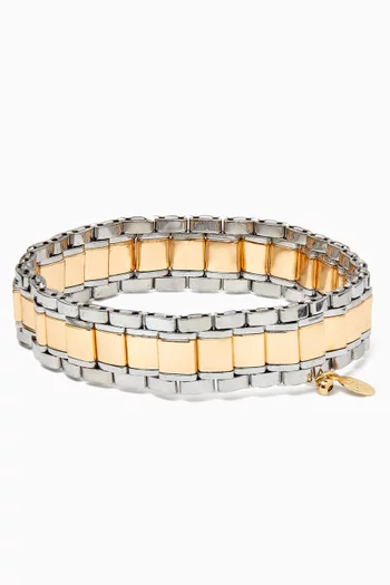 Two-tone Chunky Checker Bracelet