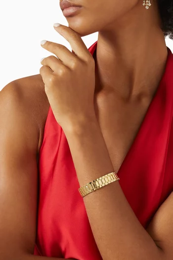 Checker Bracelet in 14kt Gold Vermeil