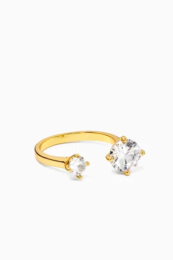 خاتم مونارك نحاس مطلي ذهب عيار 14