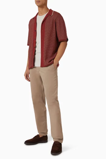Harvey Camp Shirt in Cotton-blend Knit