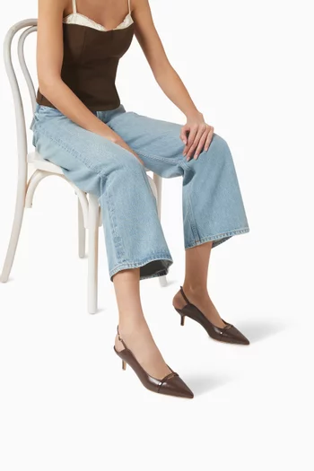 Marion 45 Slingback Pumps in Leather
