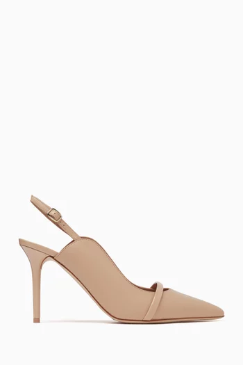 Marion 85 Slingback Pumps in Leather
