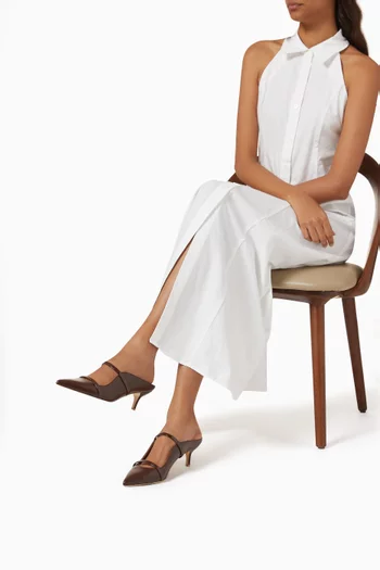 Maureen 45 Mules in Nappa Leather