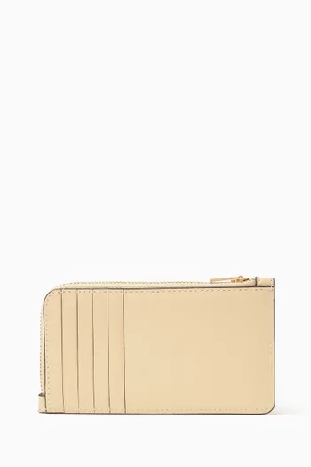 New York Zip Card Case in Leather