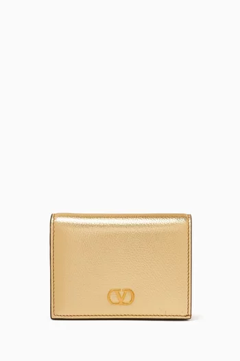 VLOGO Signature Wallet in Laminated Grainy Calfskin