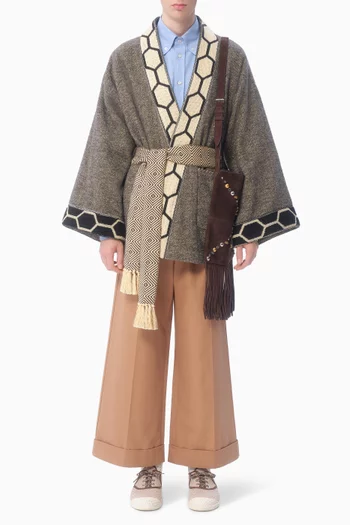 Nellcôte Fringe Bag in Suede
