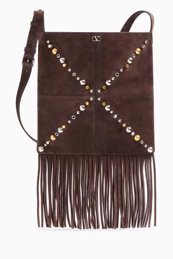 Nellcôte Fringe Bag in Suede