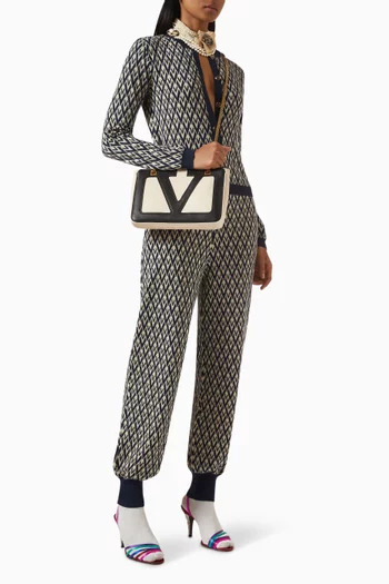 Toute la V Cardigan in Jacquard-wool