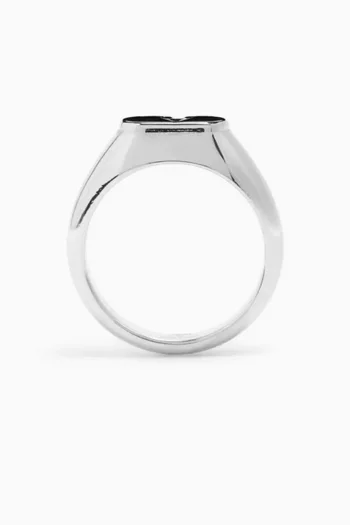 VLogo Signature Chevalier Ring in Metal