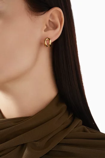 The Asta Earrings in 18kt Gold-plated Brass