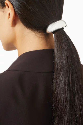The Thea Hair Tie in Silver-plated Brass