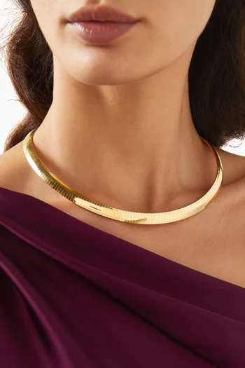 Sorriso Collar Necklace in Gold-vermeil