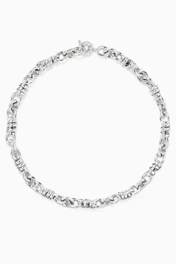 Whorl Chain Necklace in Sterling Silver