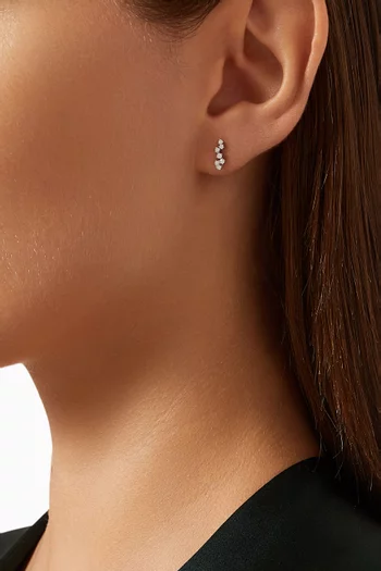 Diamond Stud Earrings in 18kt White Gold