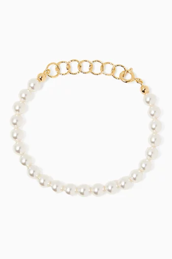 Swarovski Pearl Bracelet in Gold-plated Brass