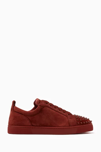 Buy Christian Louboutin Brown Louis Junior Spikes Sneakers in Veau Velours for Men Online Ounass Kuwait