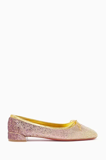Sweetie Jane Flats in Crystal-embellished Leather