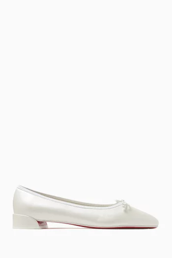 Sweetie Jane Flats in Pearlescent Nappa Leather