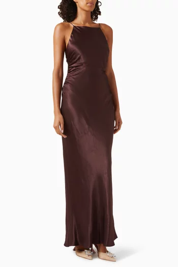 La Lune Low-back Maxi Dress in Viscose