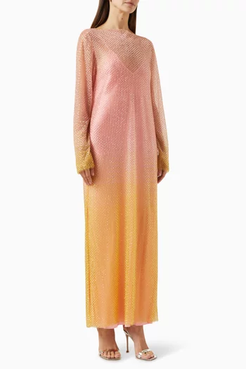 Kent Embellished Maxi Dress in Nylon