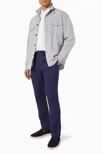 Nuno Shacket Shirt in Linen-blend