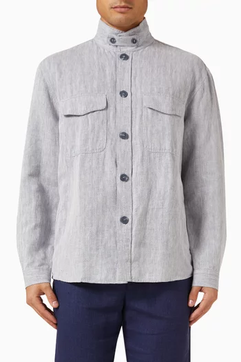 Nuno Shacket Shirt in Linen-blend