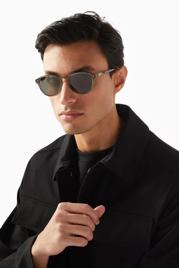 Ryan Round Sunglasses in Acetate