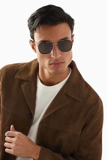 Quentin Aviator Sunglasses in Metal