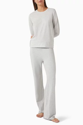 Relaxed Long-sleeve T-shirt in Cotton-blend