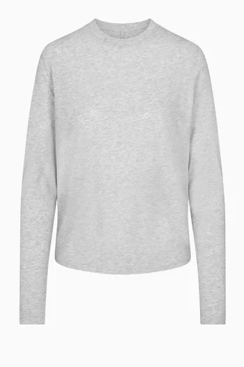 Relaxed Long-sleeve T-shirt in Cotton-blend