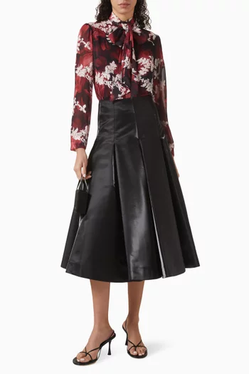 Printed Scarf Blouse