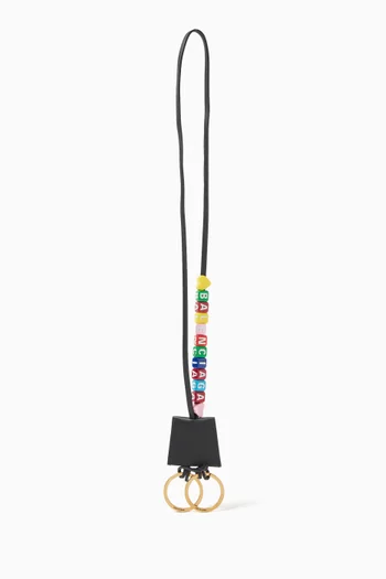 Rodeo Cloche Clé Keyring Charm in Leather
