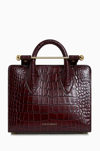 حقيبة يد نانو جلد بنقشة جلد التمساح