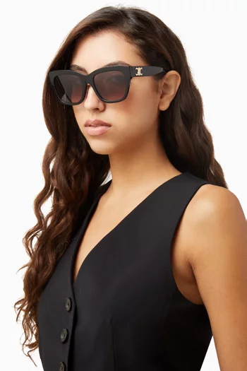 نظارة شمسية بإطار مربع أسيتات