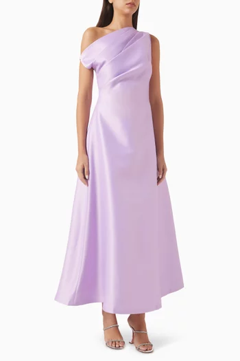 Elaine Asymmetric Dress in 3D Spandex