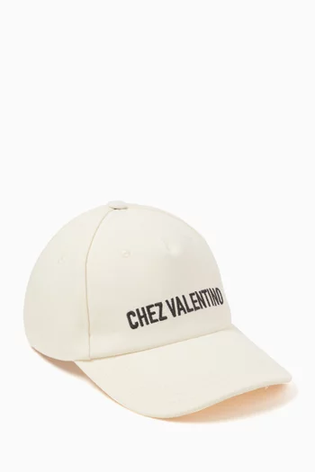 Chez Valentino Baseball Cap in Cotton