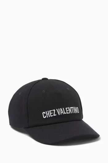 Chez Valentino Baseball Cap in Cotton