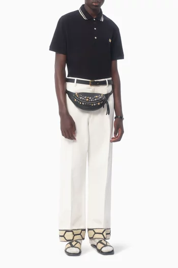 Vlogo Patch Polo Shirt in Cotton-piqué