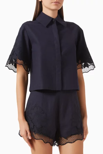 Daphne Boxy Shirt in Linen Blend